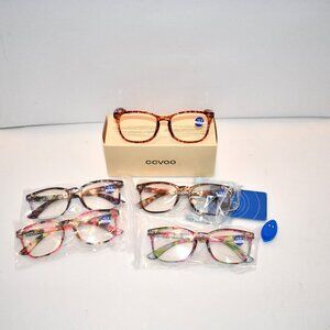 CCVOO Reading Glasses +2.0, Blue Light Blocking Eyeglasses 5 Pairs Cheaters, NWT